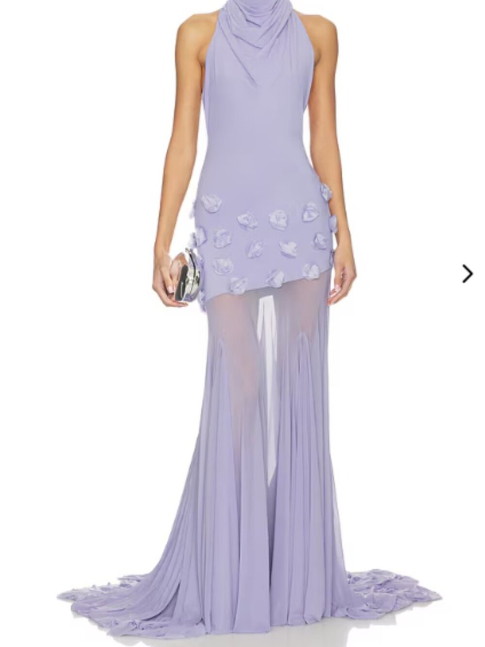 DEME by Gabriella Celeste Dress Periwinkle Small NWT $465 Long Train